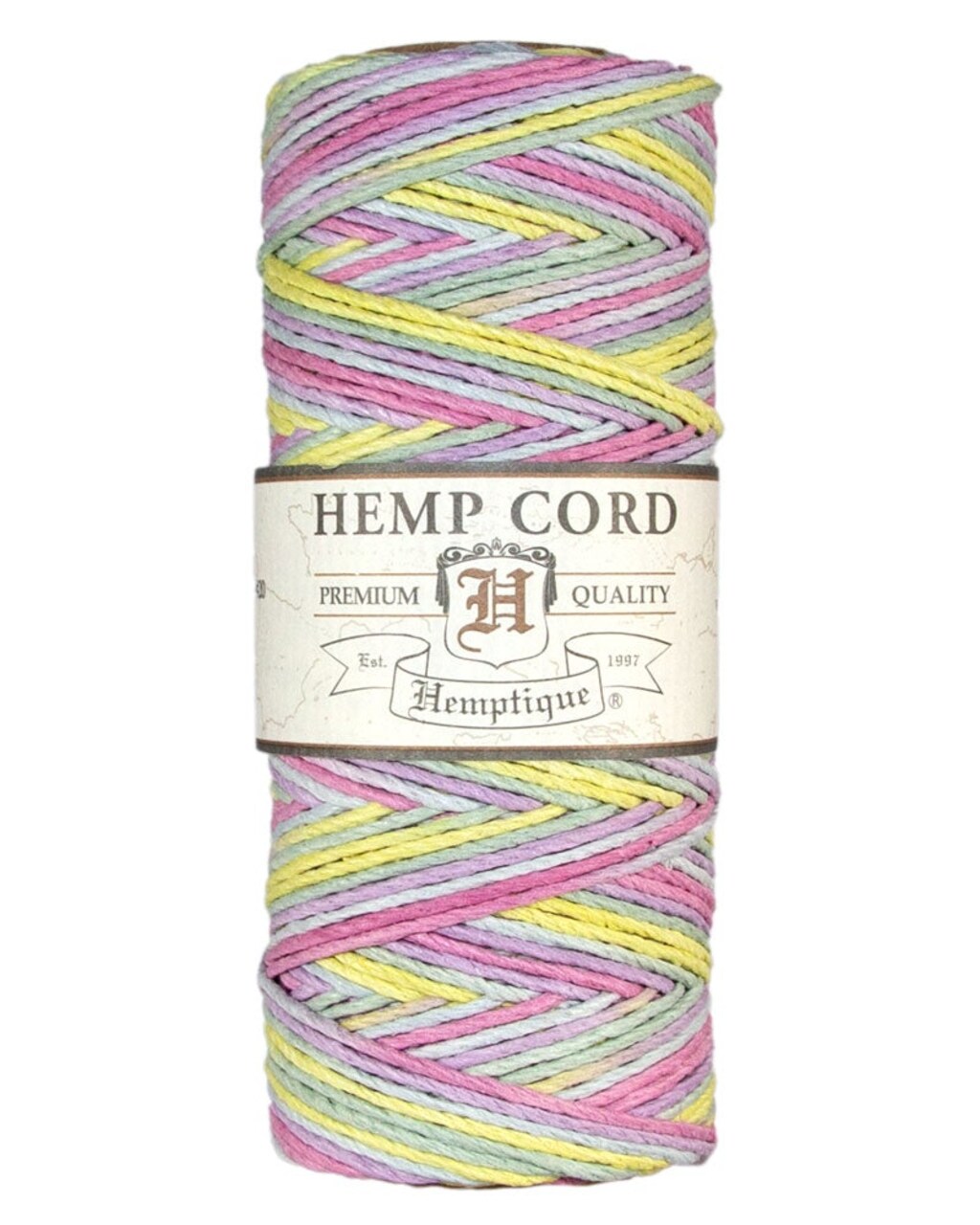 Hemptique 1mm #20 Variegated Hemp Cord Spools Eco Friendly Sustainable Naturally Grown Jewelry Bracelet Making Paper Crafting Scrapbooking Bookbinding Mixed Media Crocheting Macrame Seasonal Holiday Gift Wrapping Outdoor Gardening